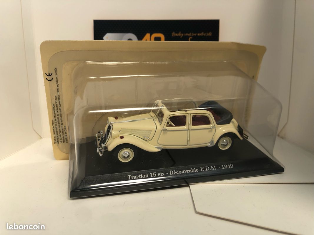 Miniature Norev Citroën 15-Six Traction Avant 1954 - Châssis Métal, Occasion Bon état