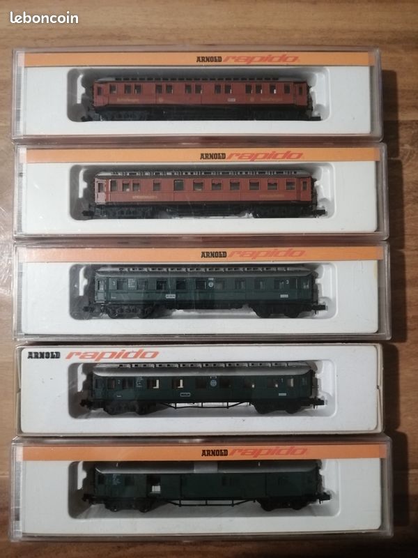 MINITRIX 3023 3024 Echelle N 1/160 2 Voitures Sncf Romilly Epoque 3 Sans Boite EUR 29,99 - FR