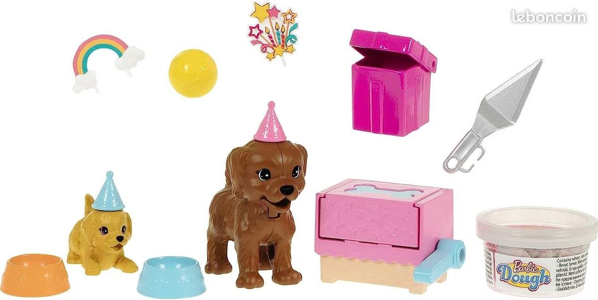 Mattel Coffret poupée Barbie spécial anniversaire du chiot