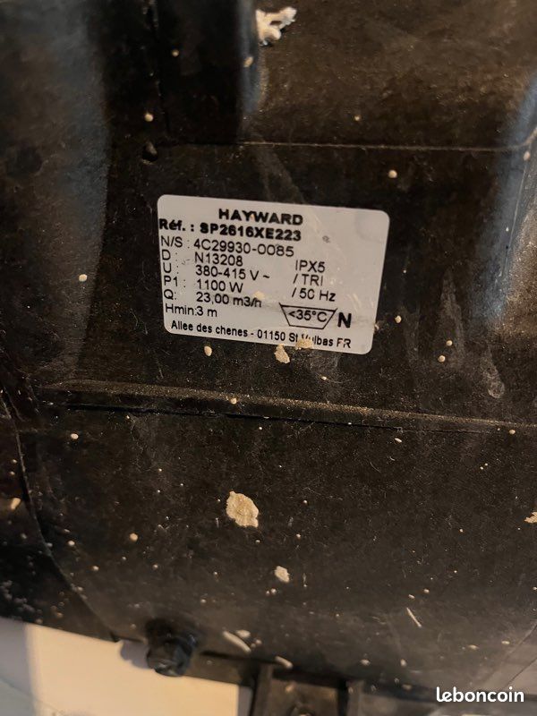 Pompe hayward 1,5 XV Tri (image 3)