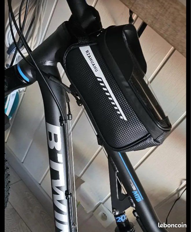 Sac De Cadre Vélo Étanche Avec Support Téléphone Tactile - Sac Selle VTT Route EVA + Visière TPU, Accessoires Vélo