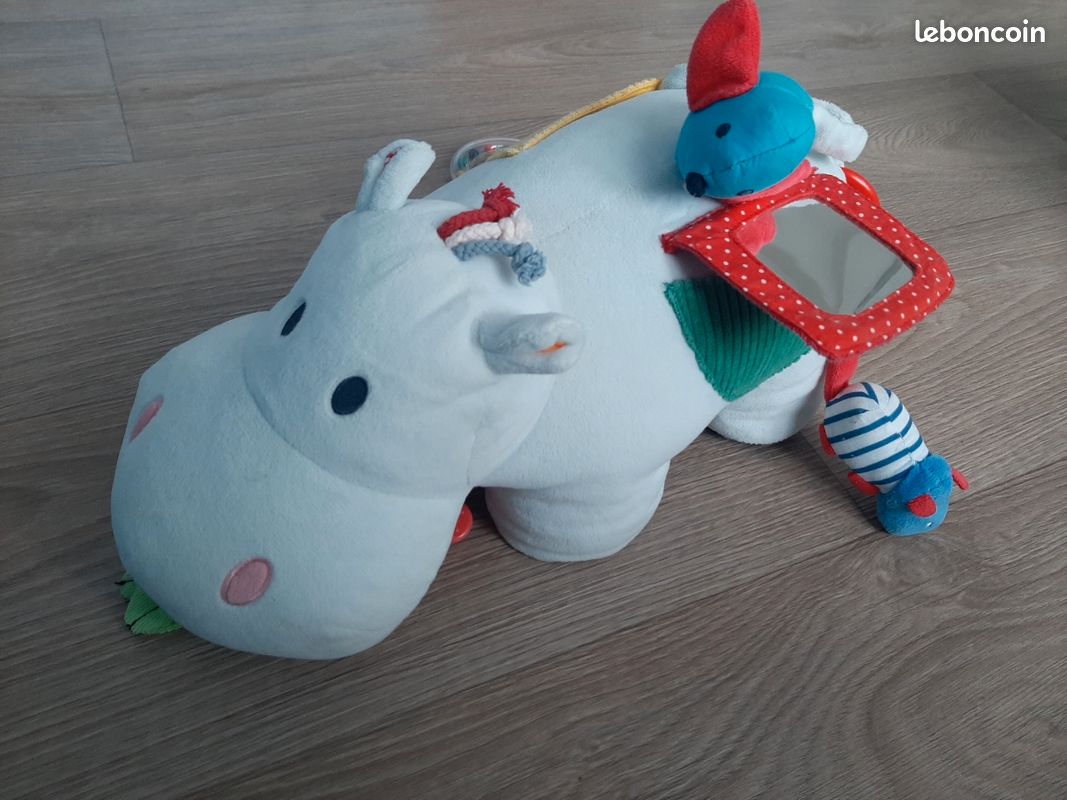 Peluche d'activités géante Axel l'hippo Oxybul - Jeux & Jouets