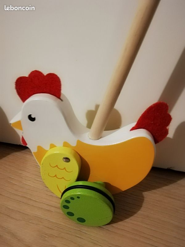 Jouet d'éveil en bois à pousser (image 2)