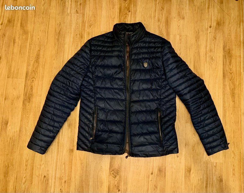 Doudoune fine matelassé blouson IZAC bleu Vêtements