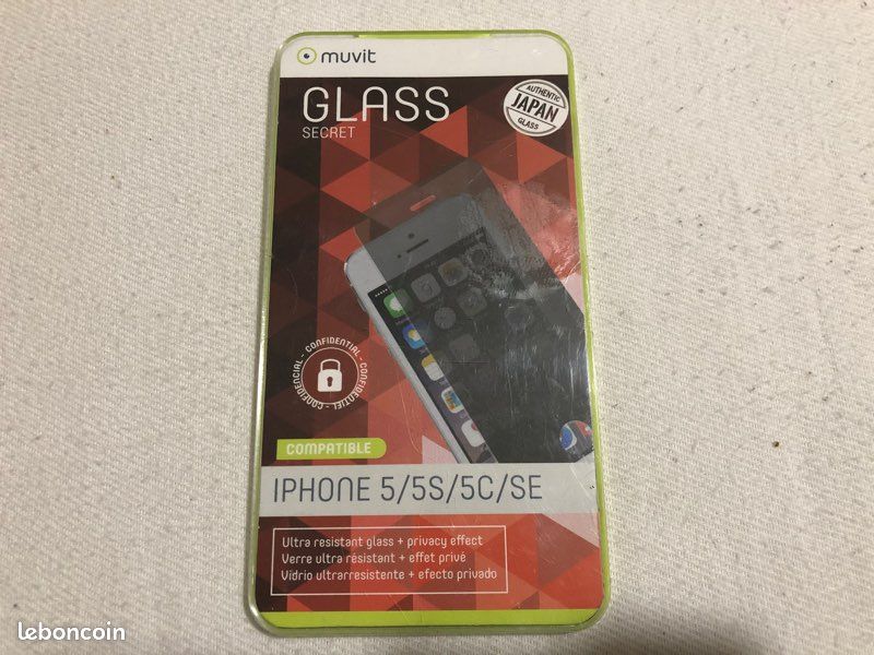 Verre trempé anti espion iPhone 5/5C/5S/SE (image 1)