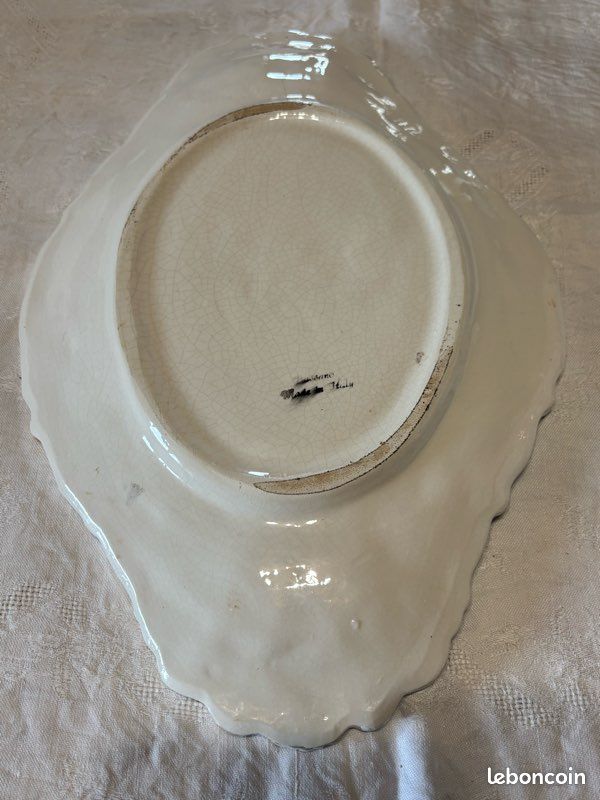 Titre : Coupe centre de table + plateau en céramique – Bassano Italie – style baroque (image 3)
