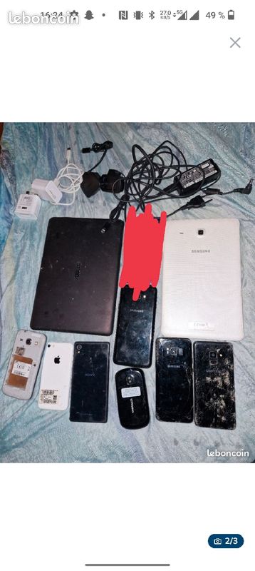 Lot de 8 téléphones et deux tablettes dans l'état , possibilité de vendre tout le lot à négocier (image 1)