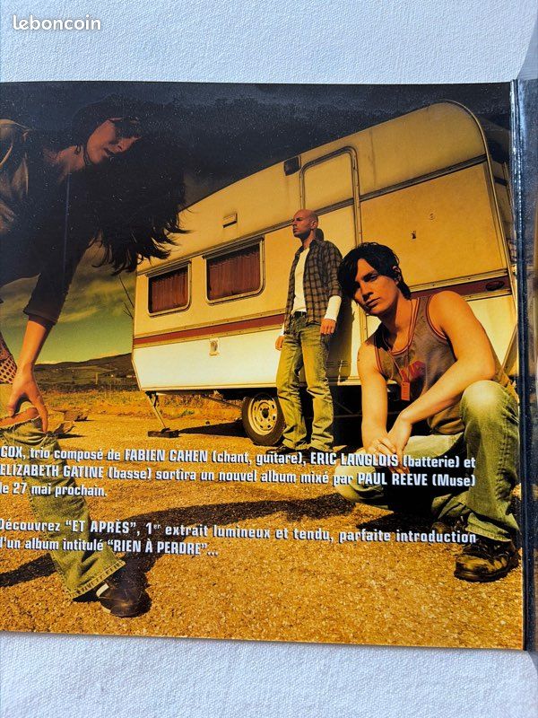 Lot album promo et single promo groupe COX fabien cahen (cf zazie) rien a perdre / et après état neuf rare collector 2003 (image 5)