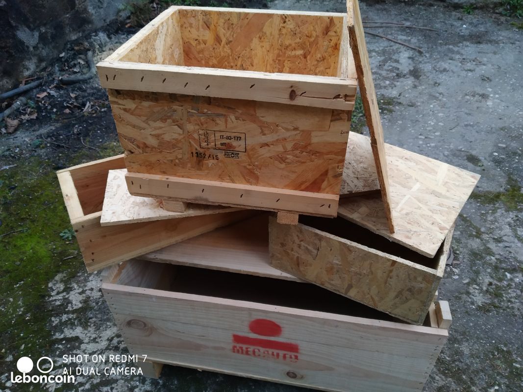 Caisses en bois toutes tailles avec couvercles (image 8)