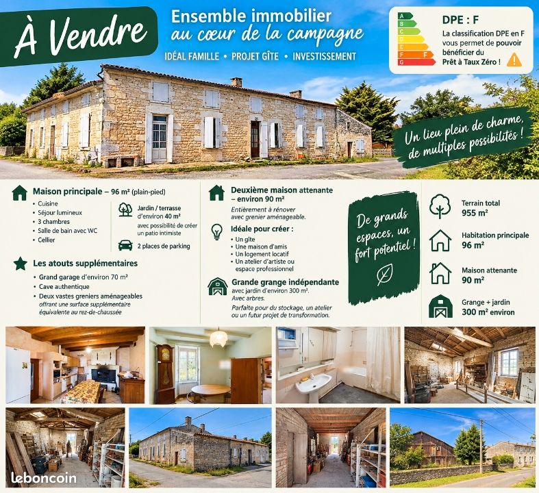 Maison 4 pièces 96 m² · à Saint-Savinien · 96 m² · 148 000 €