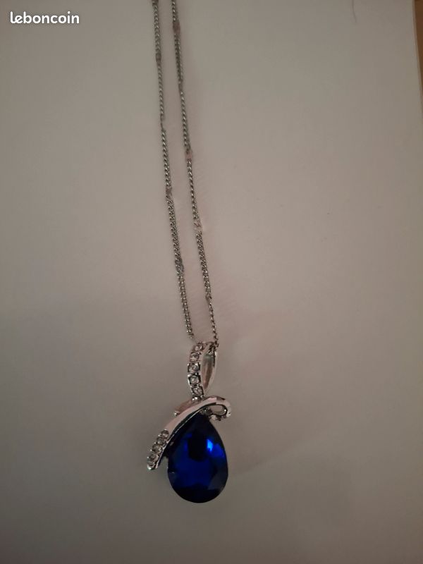 Collier argent zircon (image 1)