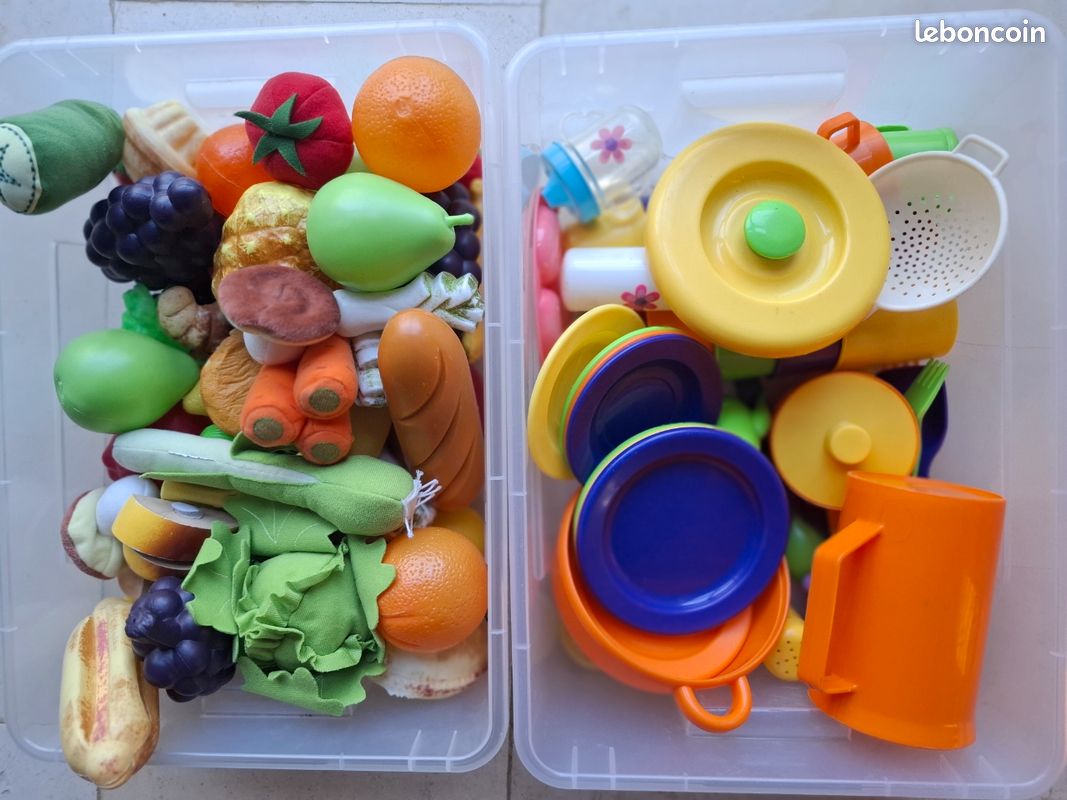 Fruits et légumes, jouets en plastique ou tissu dinette Jeux - Main Image
