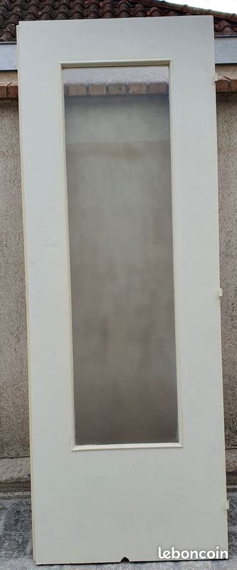 Porte intérieure vitrée en bois sans serrure (image 1)