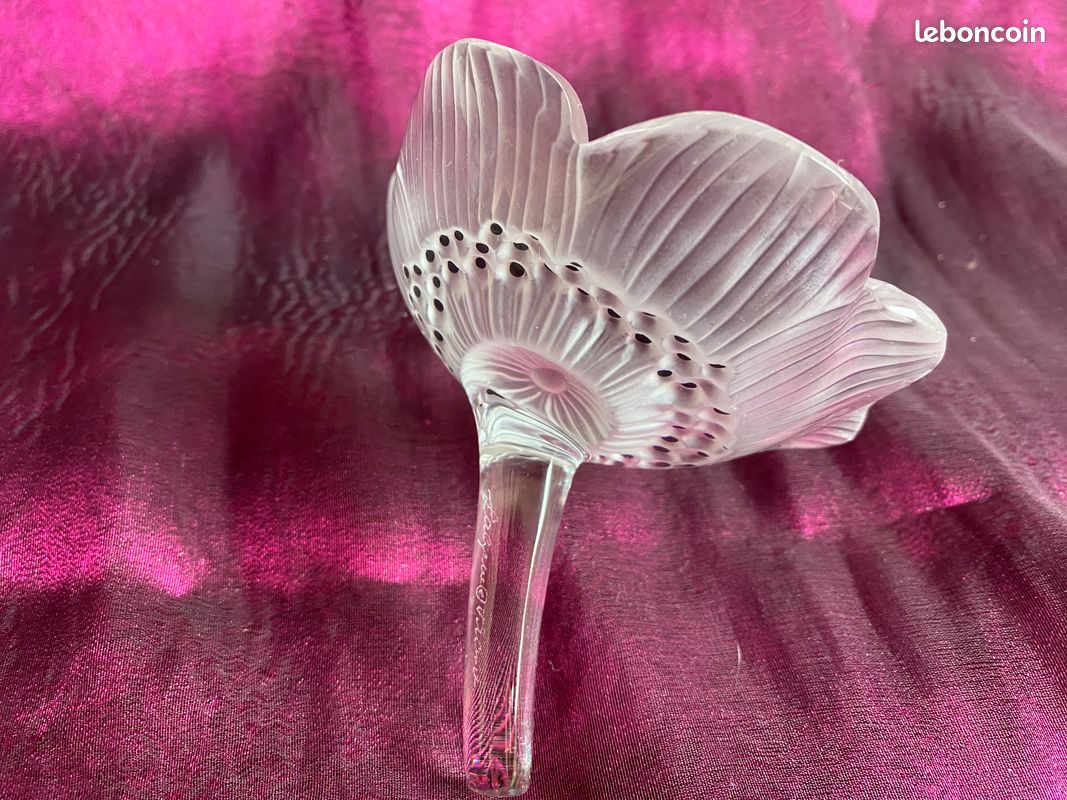 Fleur d' Anémone en cristal, signée René LALIQUE (image 5)