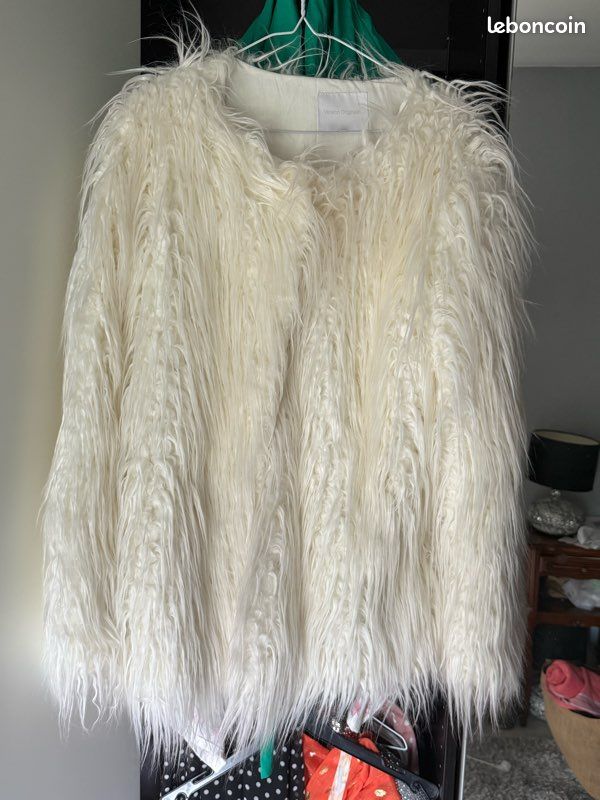 Veste Manteau A Poils Fausse Fourrure Long Poil Veste Manteau