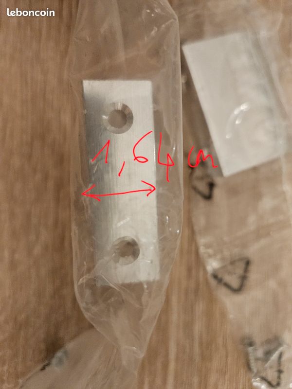 2 Poignées porte meuble neuve aluminium brossé (image 4)