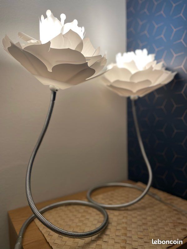 2 lampes de chevets forme fleurs (image 2)
