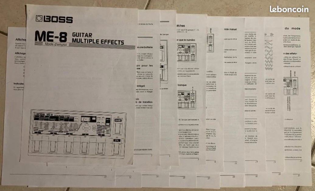 Pédale d"effets Boss ME-8 , avec manuel d' instruction complet (image 3)