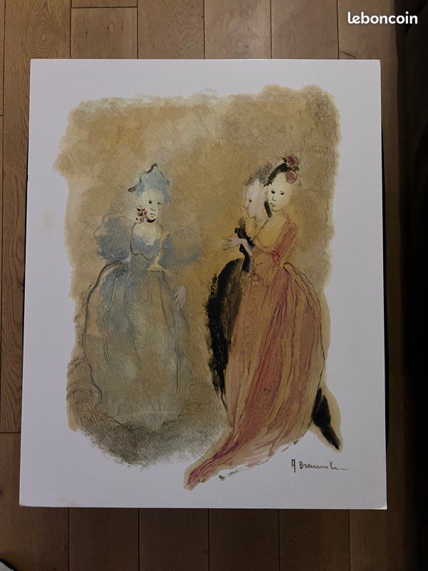André Braunecker Peinture à l’huile sur papier (image 1)
