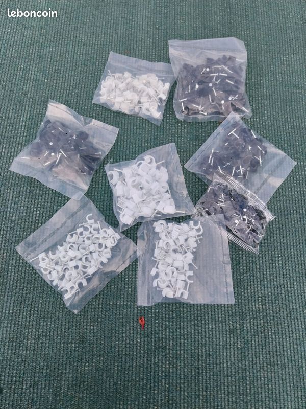 8 sachets de clips pour cable rond (image 1)