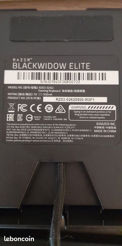 Clavier gamer Razer Blackwidow (image 6)
