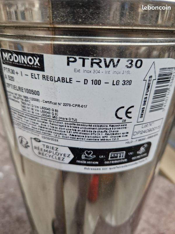 Élément réglable diamètre 100 modinox (image 2)