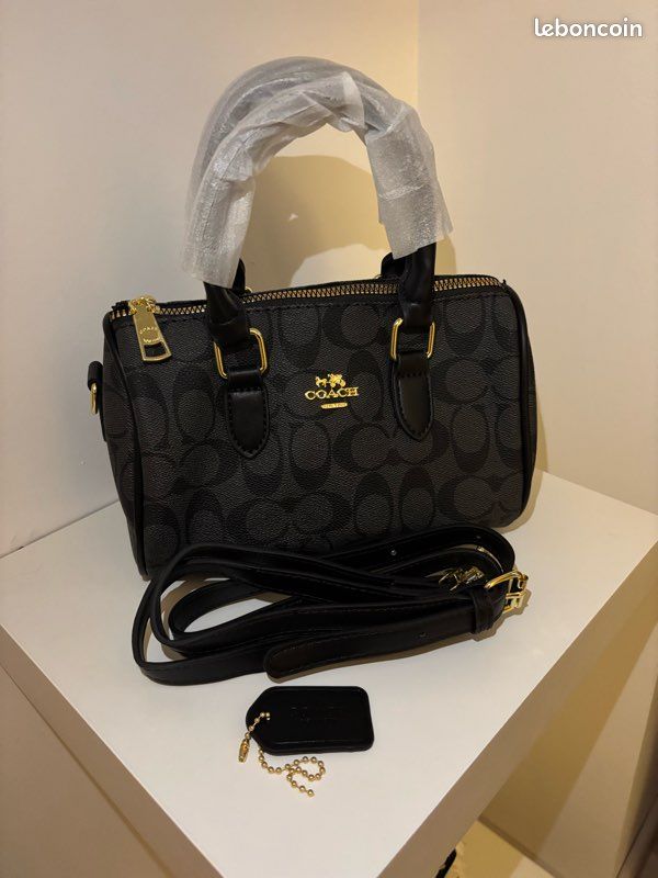 Sac à main noir Coach (image 1)