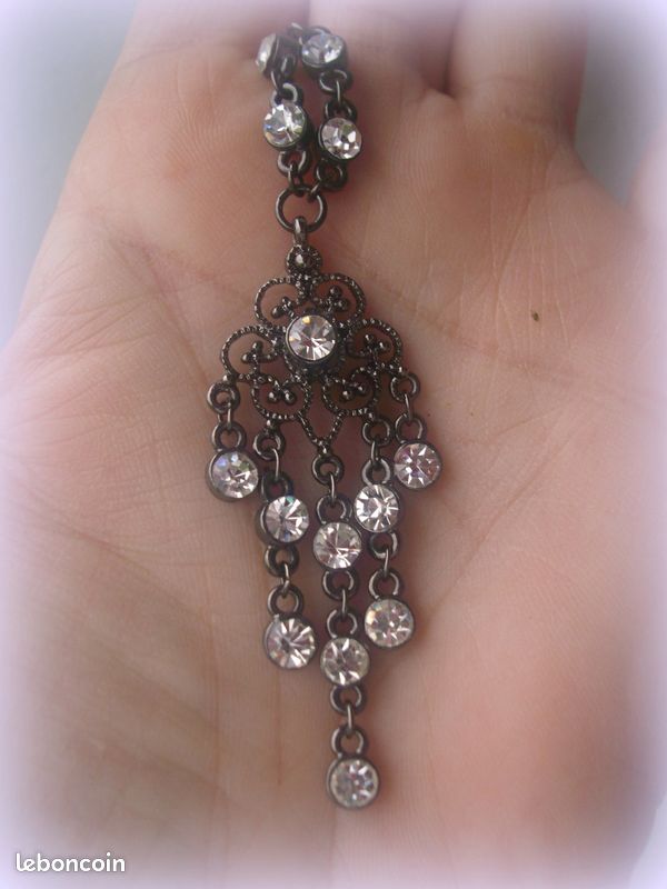 Collier strass vintage parfait état (image 4)