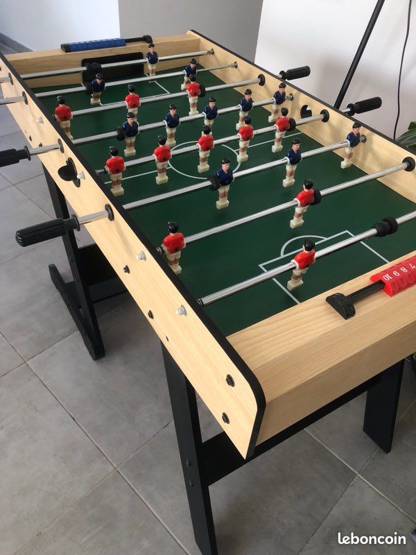 Baby-foot Pliable En Bois – Très Bon état, Avec Balles, Pour Enfants 5-7 Ans