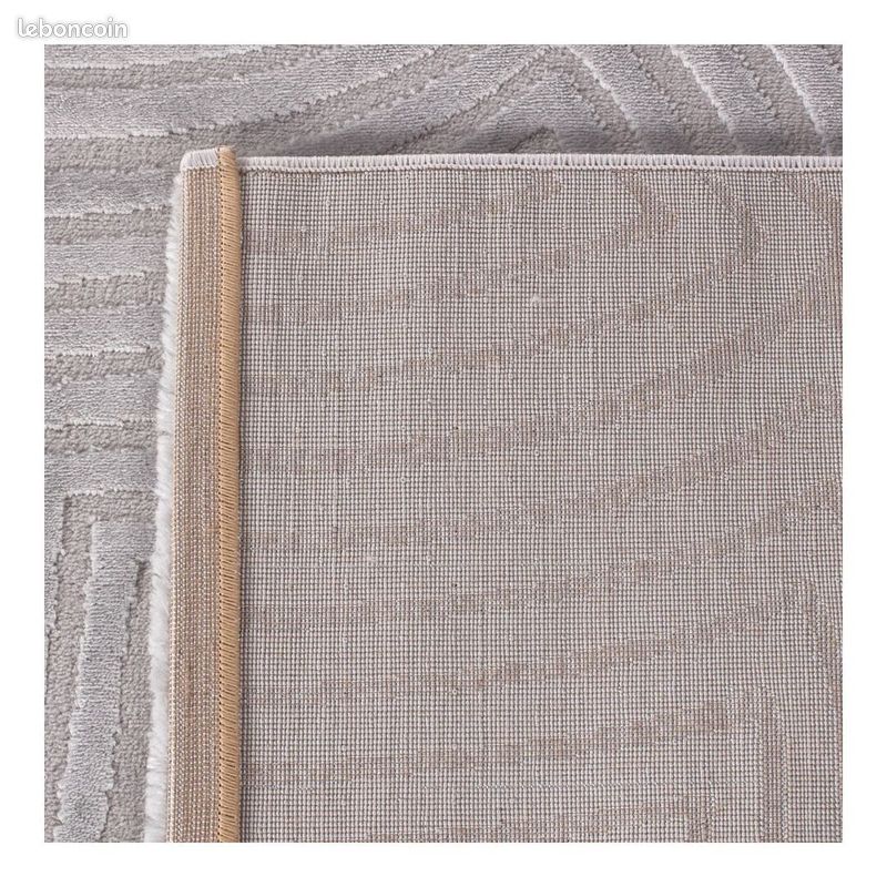 Tapis effet courbe 3D design intérieur Bincia Argenté 160x230 (image 7)