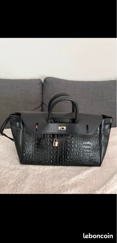 Sac Mac Douglas noir effet croco Accessoires Bagagerie