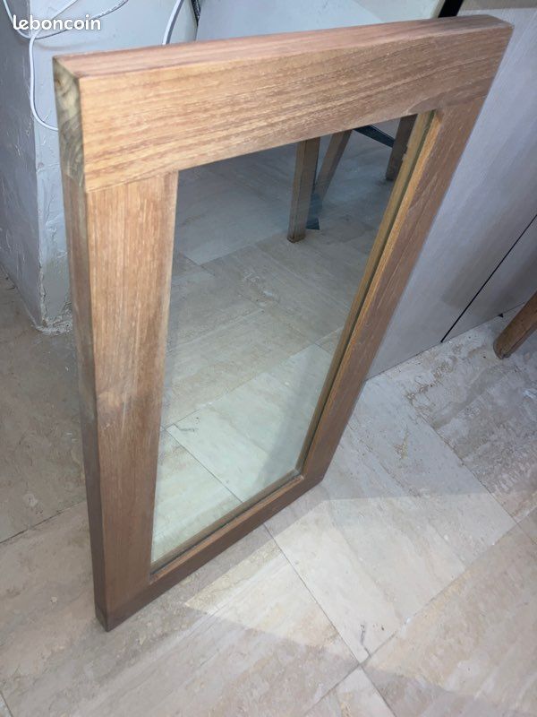 Miroir cadre bois massif 40 x 70 Habitat (image 2)