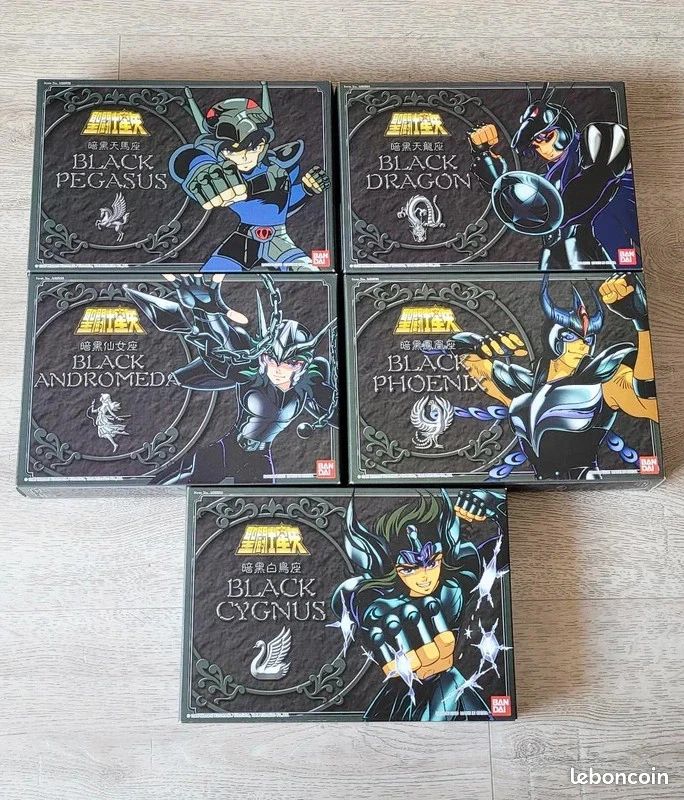 Saint Seiya Vintage Lot 5 Black V1 Chevaliers Noirs Bandai HK 2005 SUPERBE Rare (image 1)