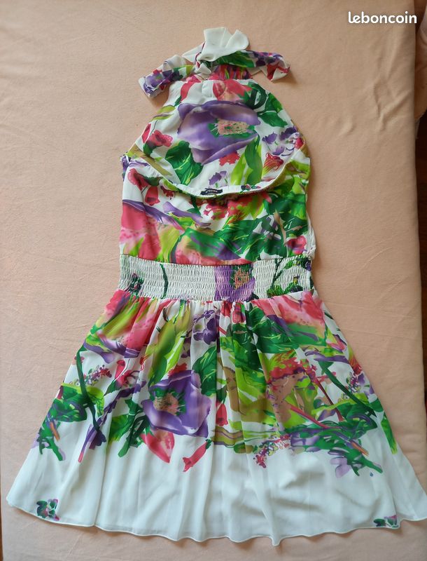 Robe Morgan 36 blanc fleurs colorées blanc (image 10)