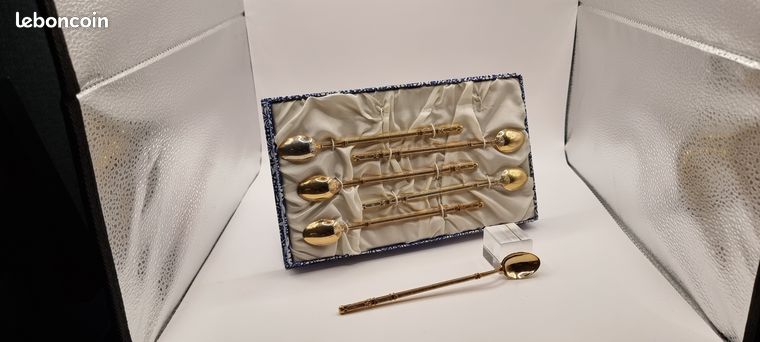 Lot De 11 Cuillères Delinox Dorées à L'or Fin 24 Carats – Acier Inoxydable, Fabrication Française
