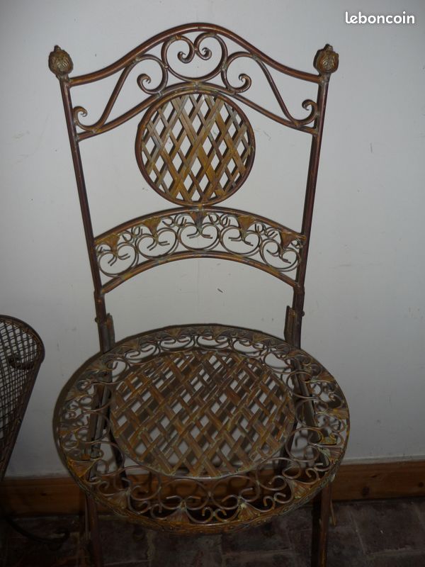 Ensemble meubles fer forgé repliables (image 2)