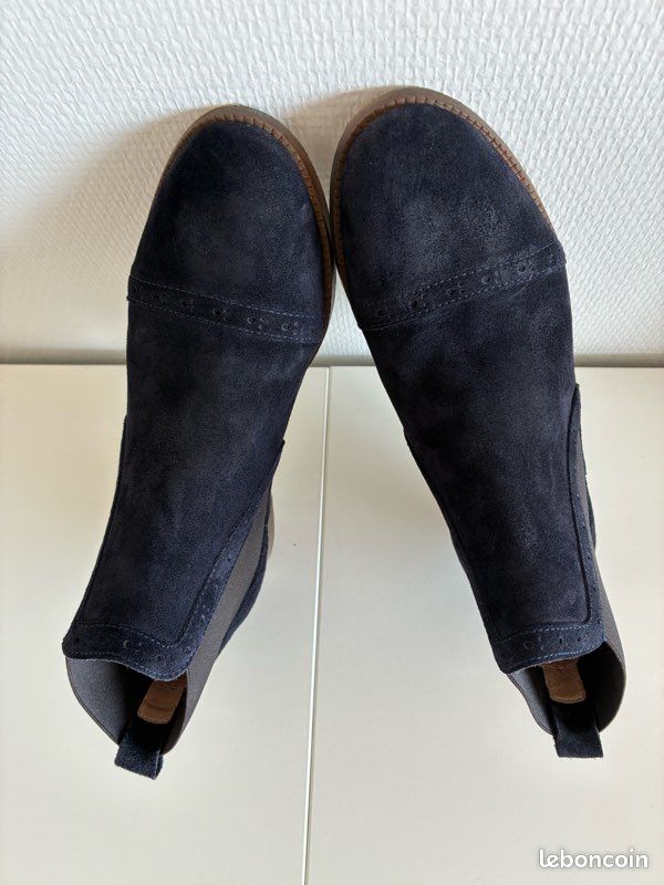 Bottines daim marine San Marina 39 Chaussures