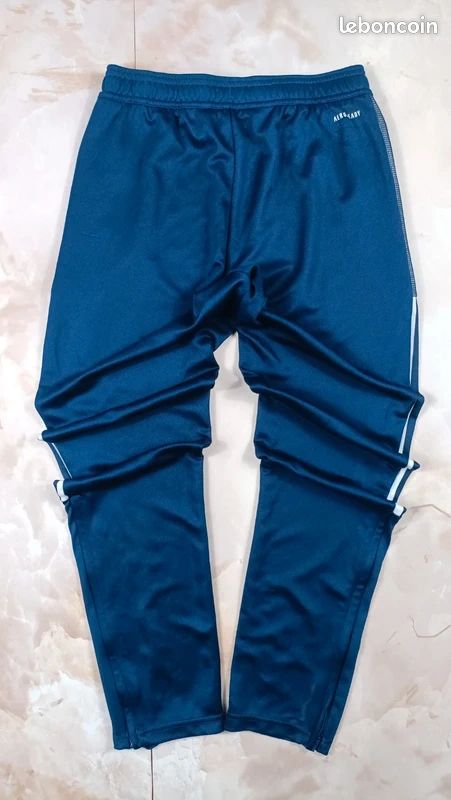 Pantalon de Survêtement Running Adidas Aeroready 3 Stripes Bleu Marine - Enfant 13-14 ans (image 2)