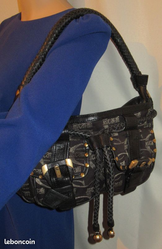 Sac en cuir et toile monogrammée Just Cavalli (image 1)
