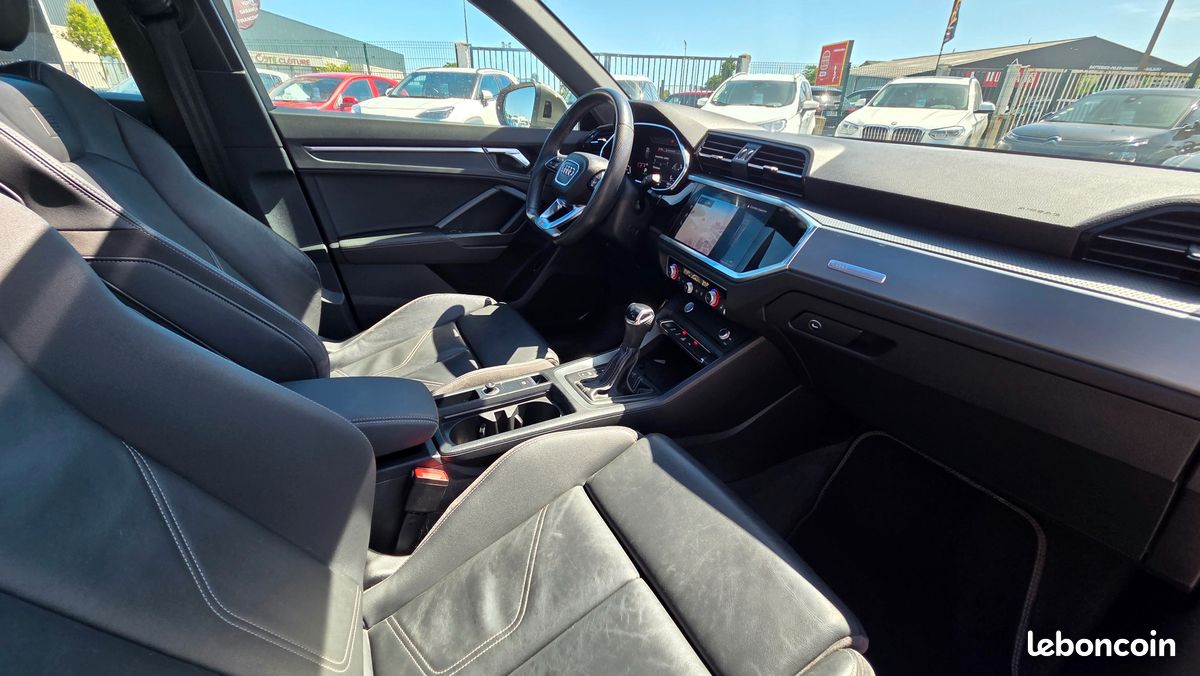 AUDI Q3 2.0 35 TDI 150ch S-LINE S-TRONIC - TOIT PANO - ANDROID AUTO CARPLAY - CUIR - COFFRE ELECTRIQUE (image 13)