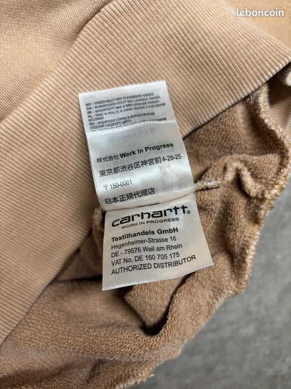 Pull à capuche Carhartt W' Hooded Nelson Sweatshirt marron / beige / camel logo brodé | Taille S (image 7)