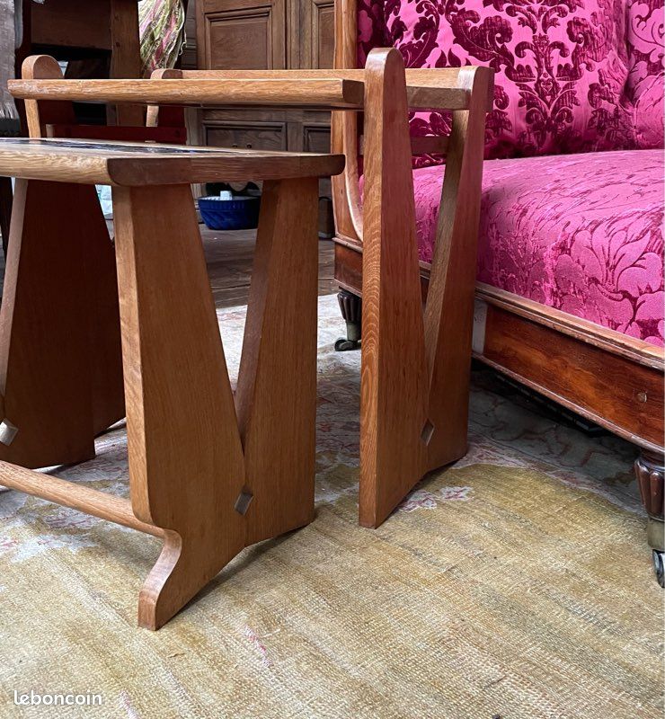 Deux tables gigogne de Guilherme et Chambron et carreaux de Danikowski (image 2)