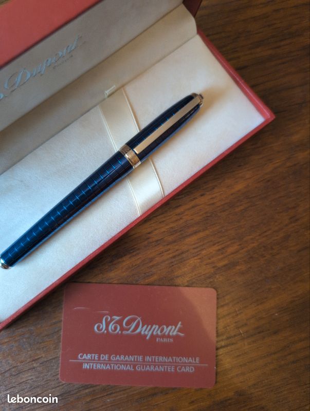 Stylo Plume Dupont - Plume Or, Avec Boîte Et Carte De Garantie, Occasion