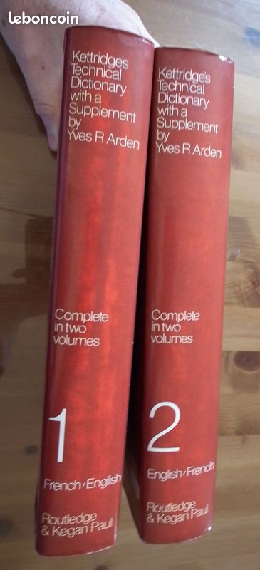 Dictionary of technical Terms and Phrases par J. O. Kettridge et Yves R. Arden. London. 1980. 2 volumes (image 3)