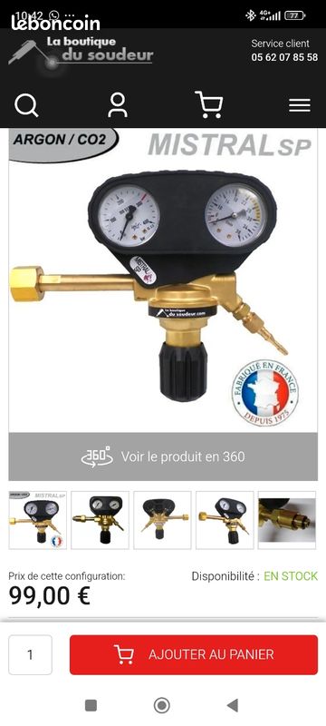 Détendeur argon neuf (image 1)