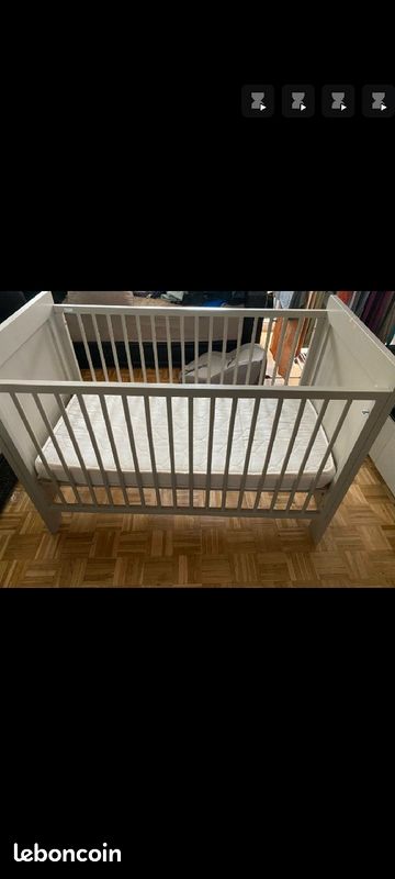 Lit a barreauxavec le matelas (image 2)