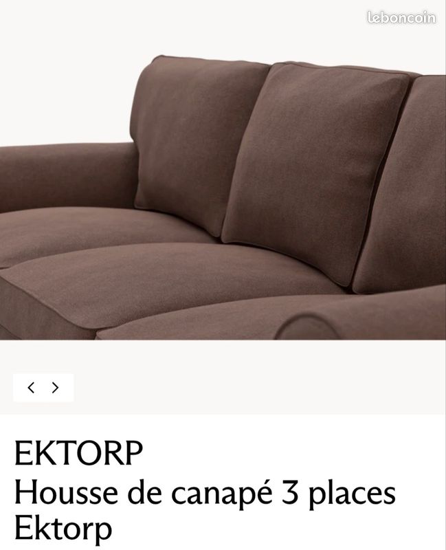 Housse marron canapé 3 places ikea (Ektorp) (image 2)