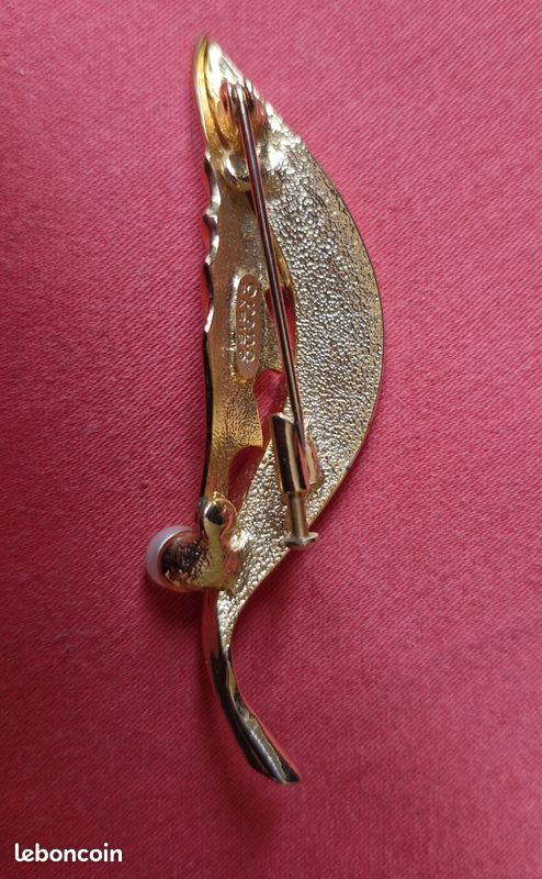 BIJOUX CREATEUR - Belle Broche Feuille Orena Paris #58 EUR 22,00 - FR
