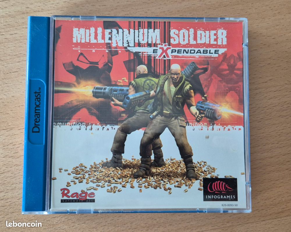 Jeu Sega Dreamcast Millenium Soldier - Complet, état Correct, Pour Collectionneurs