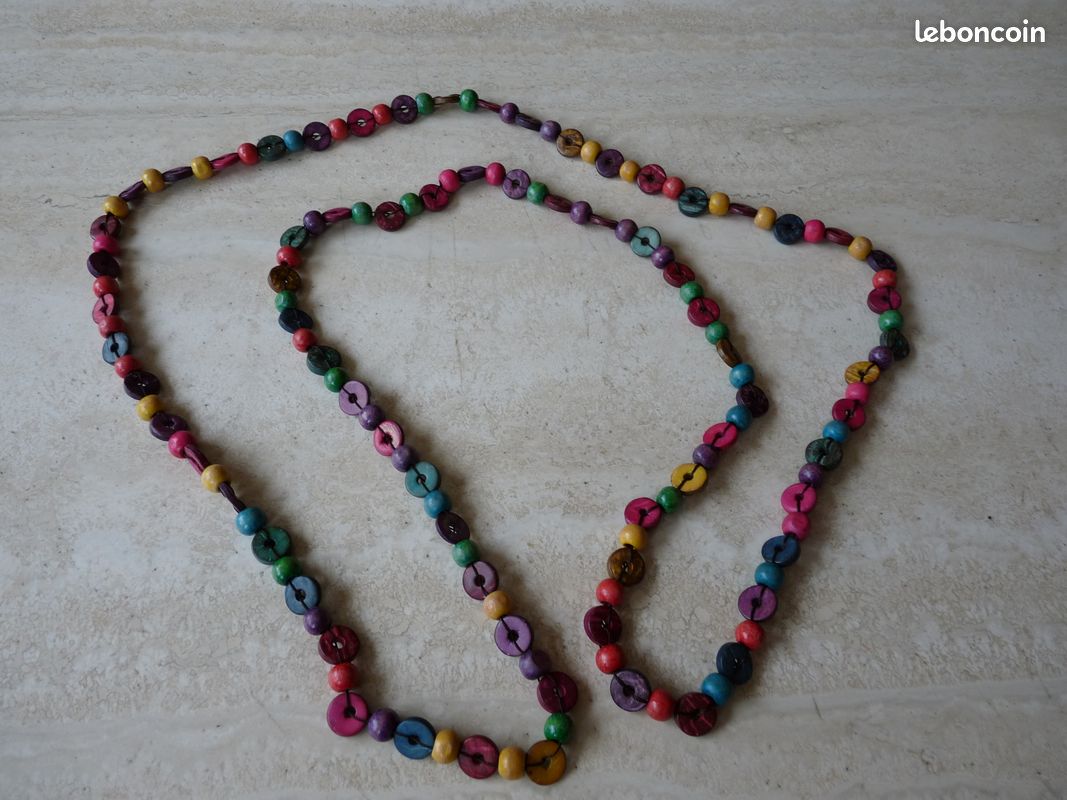 Collier brésilien graines multicolores (image 2)